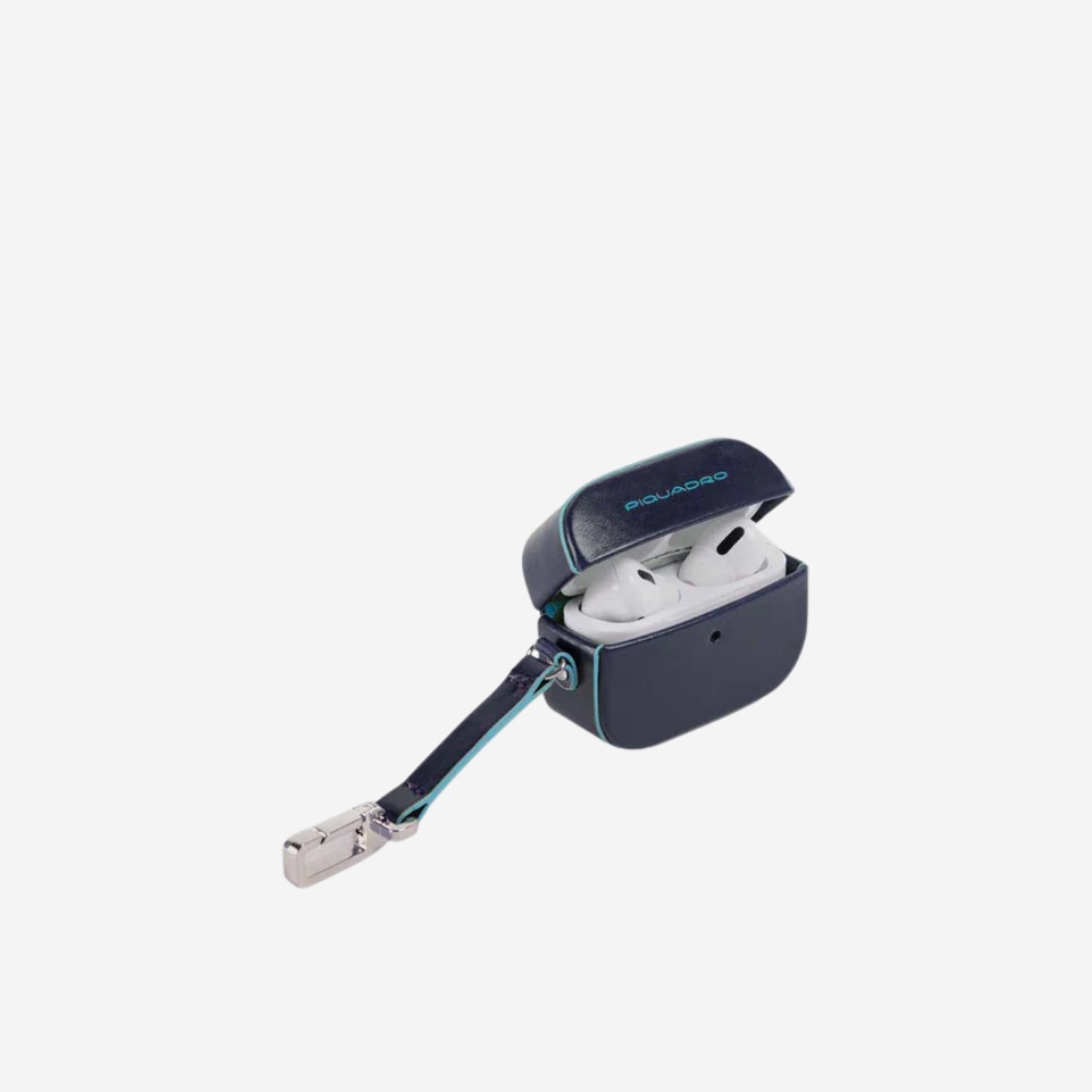 Piquadro - Custodia in Pelle per Airpods Pro