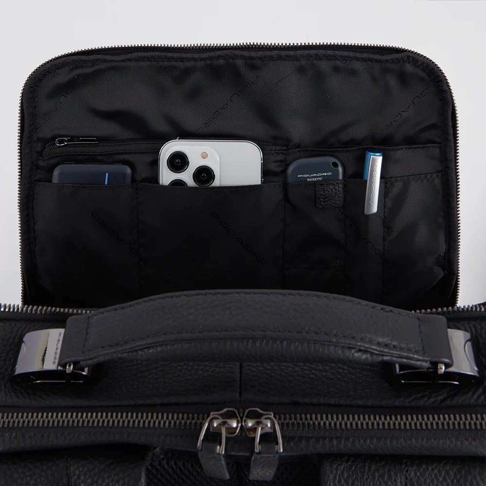 Piquadro - Zaino Uomo Sottile Porta Pc 156'' con Cavo Antifurto