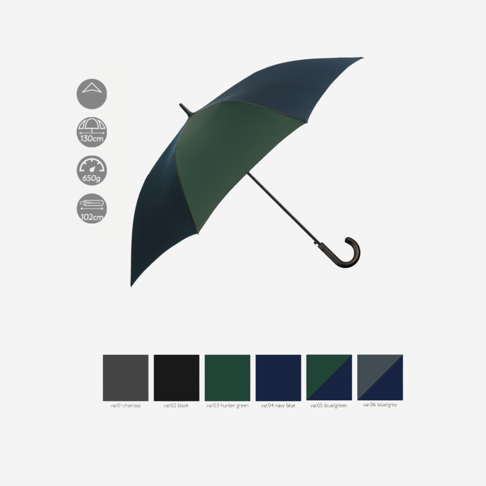 Rainbow - Golf AC - Ombrello Grande con Manico Curvo