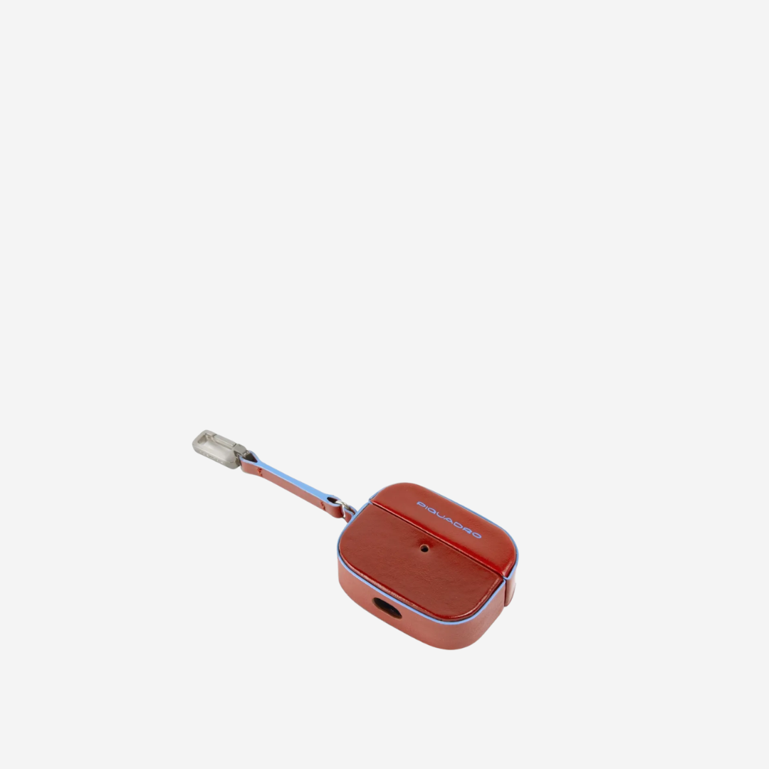 Piquadro - Blue Square - Custodia in Pelle per Airpods Pro