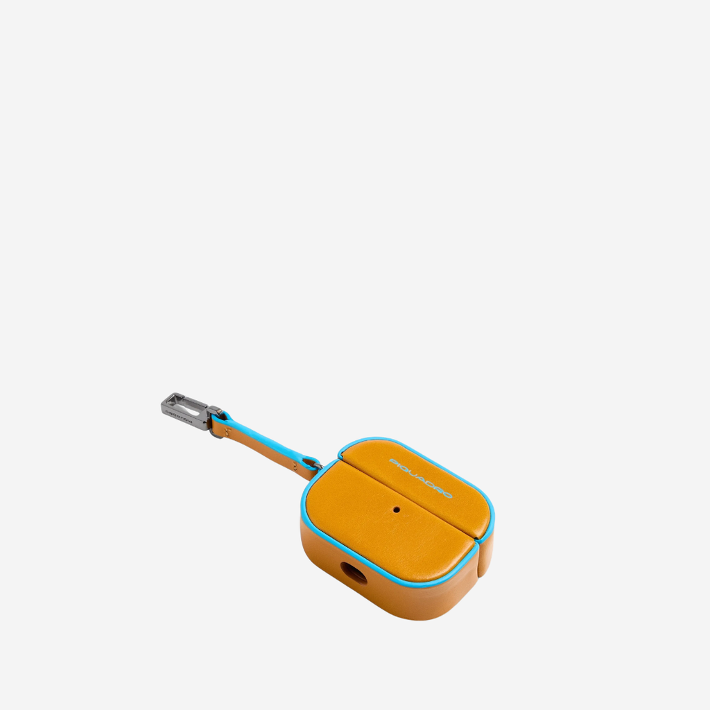 Piquadro - Blue Square - Custodia in Pelle per Airpods Pro