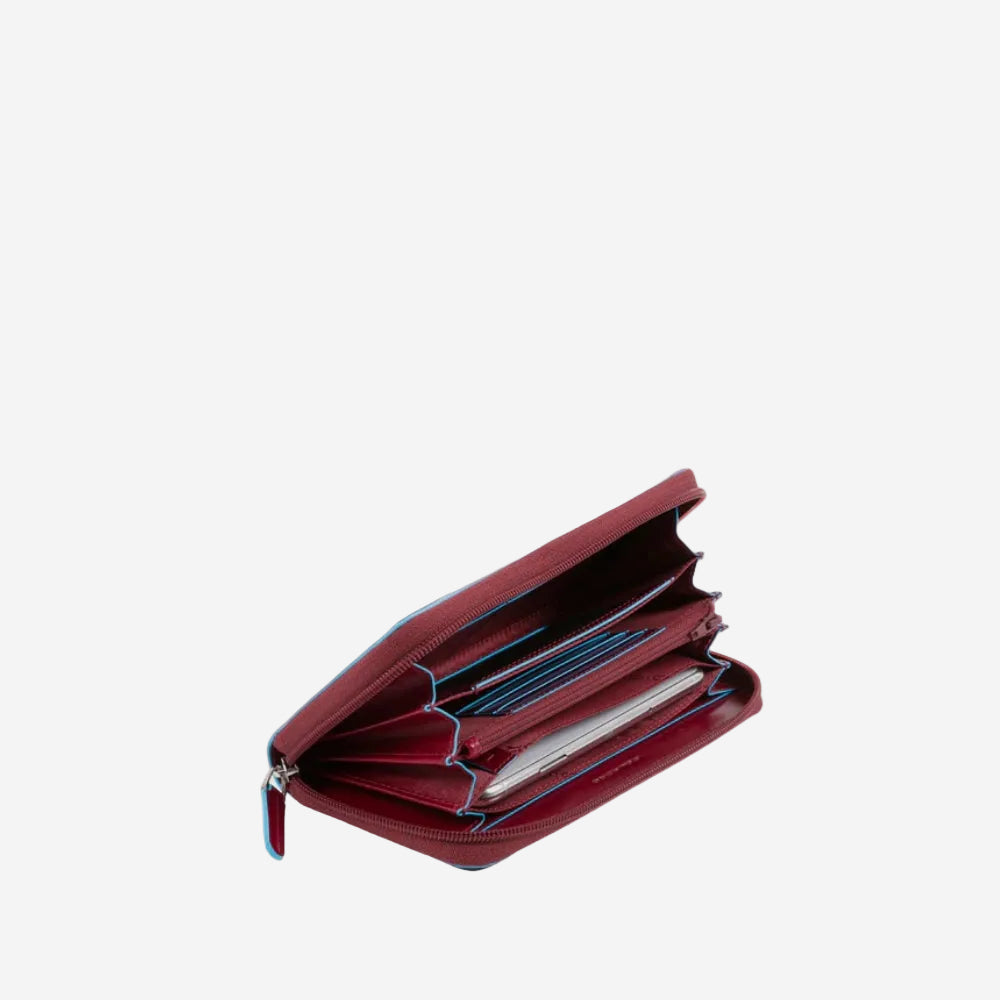 Piquadro - Portafoglio Donna Grande 4 Soffietti con Zip