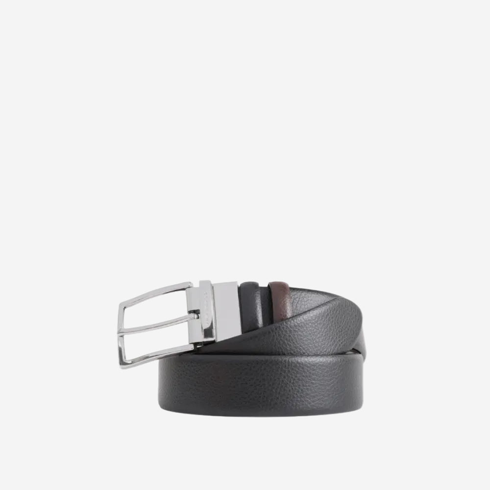 Piquadro - Cintura Uomo Reversibile con Fibbia Ad Ardiglione