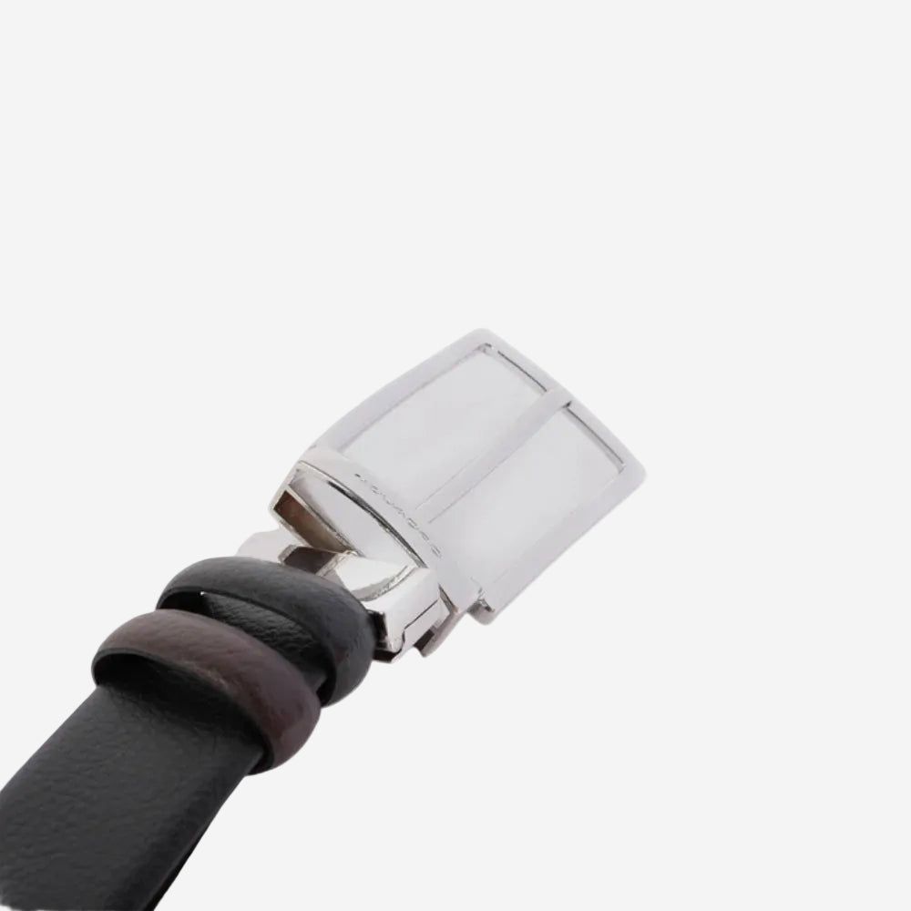 Piquadro - Cintura Uomo Reversibile con Fibbia Ad Ardiglione