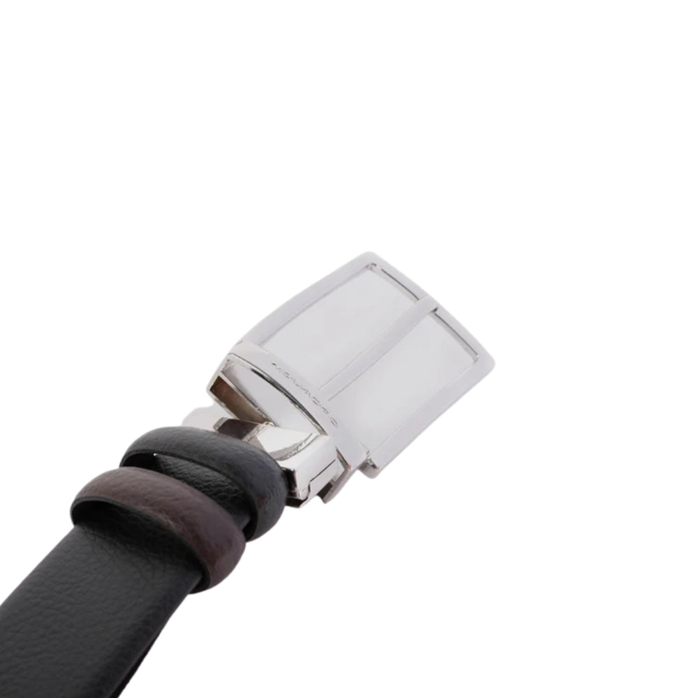 Piquadro - Cintura Uomo Reversibile con Fibbia Ad Ardiglione