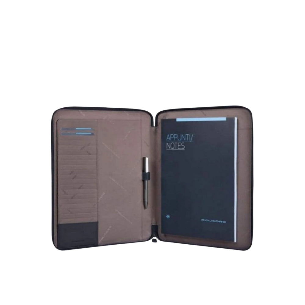 Piquadro - Portablocco Sottile Formato A4 con Chiusura a Zip
