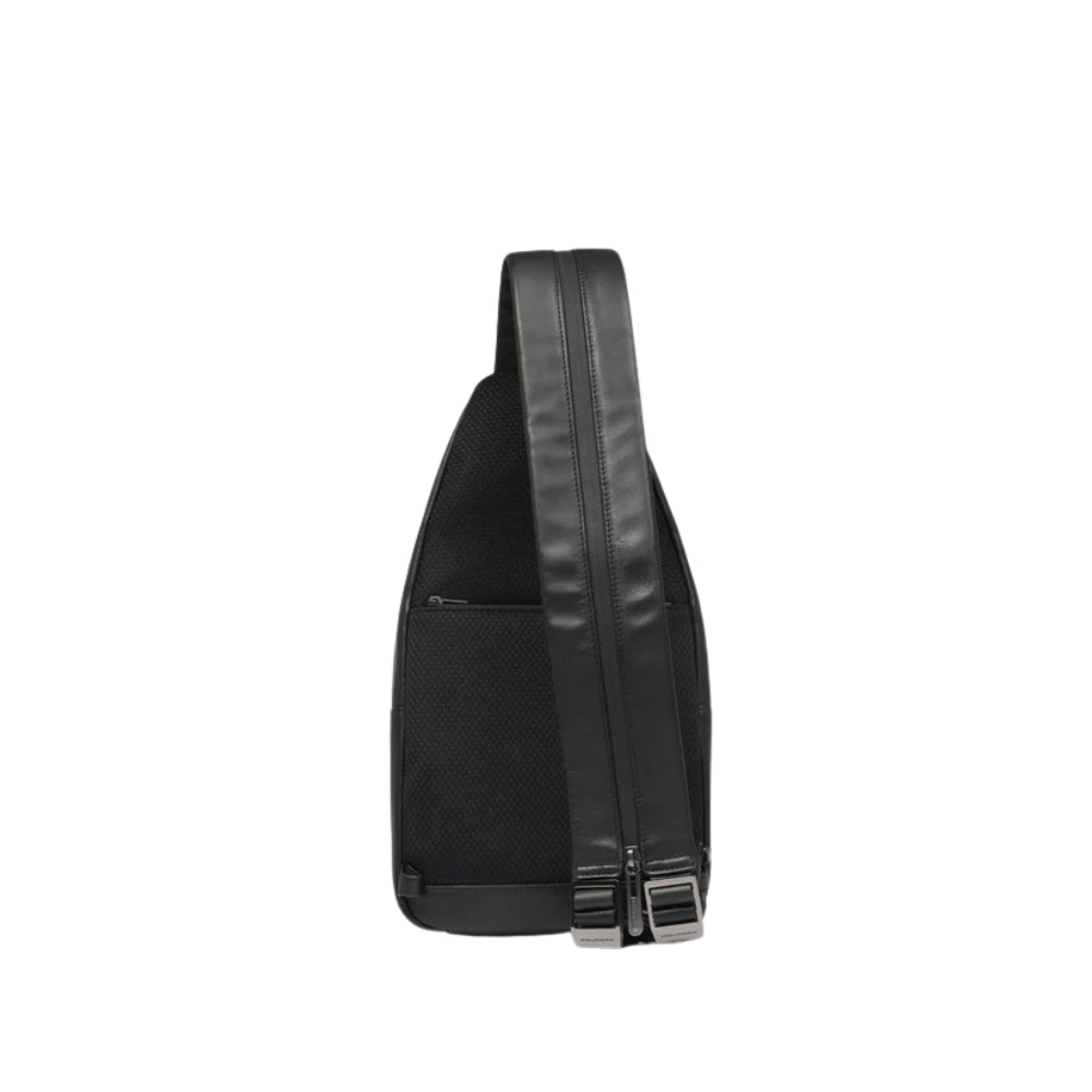 Piquadro - Zaino Monospalla Uomo in Pelle Porta Ipad