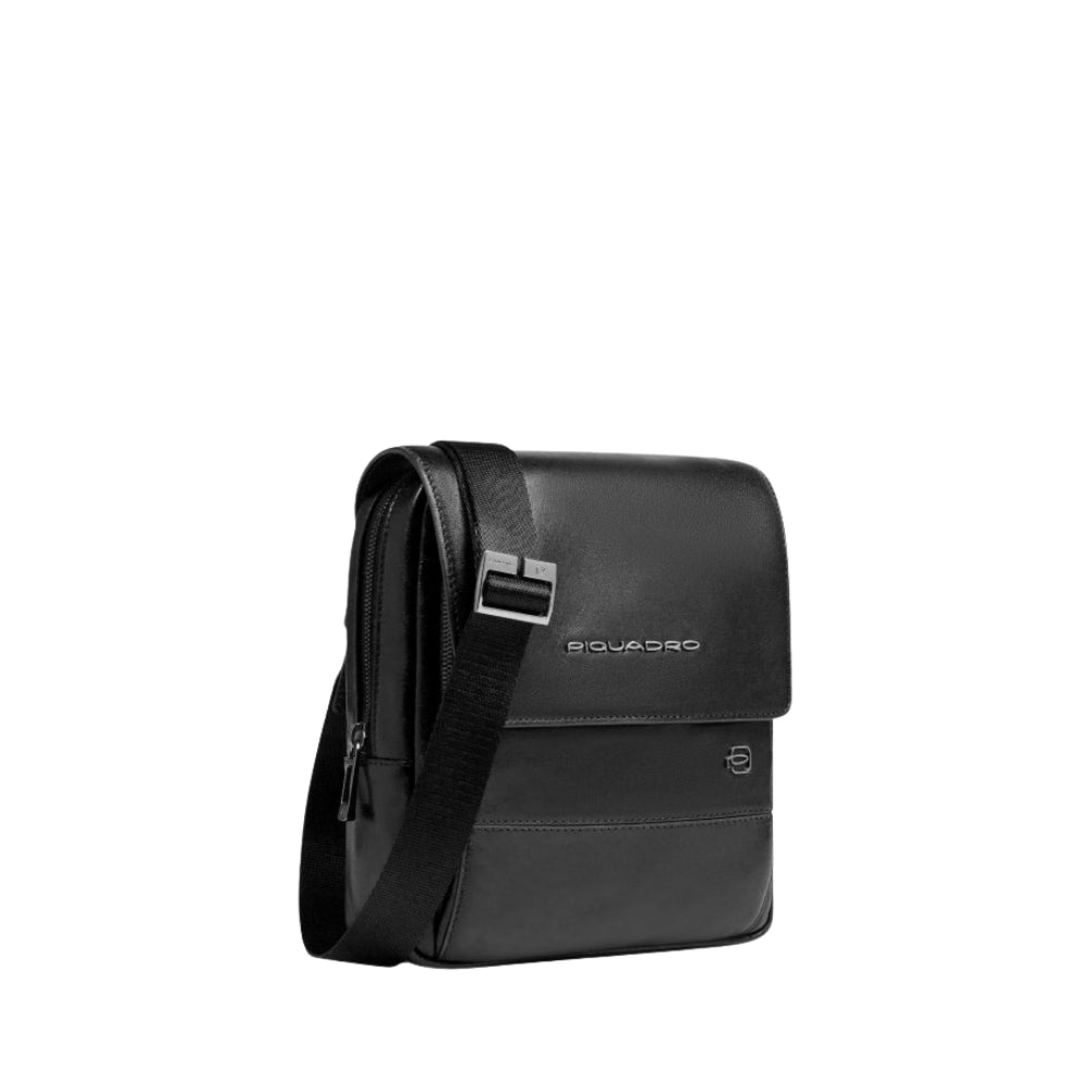 Piquadro - Borsello Uomo in Pelle Porta iPad con Tasca per Piquadro Smart Tracker, Schermato con Protezione RFID