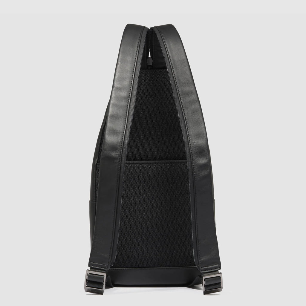 Piquadro - Zaino Monospalla Uomo in Pelle Porta Ipad