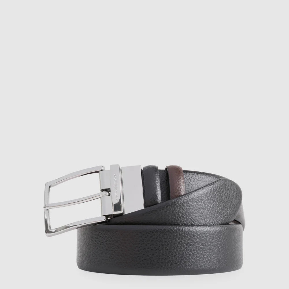 Piquadro - Cintura Uomo Reversibile con Fibbia Ad Ardiglione